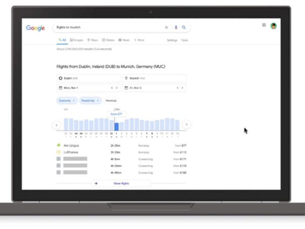 Google Flights update helps users find flights with lower carbon emissions